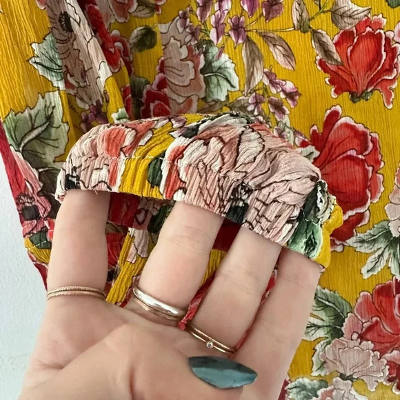 DOLAN Anthropologie Artemisia Silk Peasant Top - Picture 7 of 9